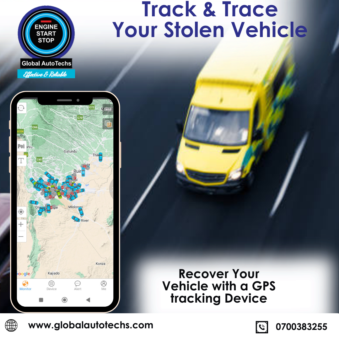 poster showing ways to recover stolen vehicle